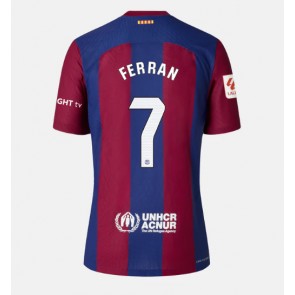 Barcelona Ferran Torres #7 Replica Home Stadium Shirt for Women 2023-24 Short Sleeve